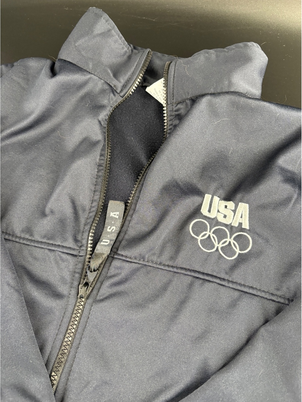 Vintage Team USA Olympic Committee Fleece Lined Jacket Men's XL